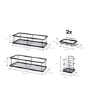 Zestaw 5 samoprzylepnych półek do organizacji łazienki, miejski design