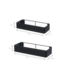 Zestaw 2 półek łazienkowych, samoprzylepnych, o minimalistycznym designie